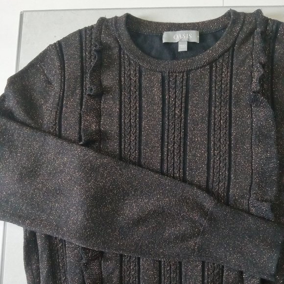 $5 LAST CALL! OASIS ~ Ruffle Sweater - Picture 1 of 10